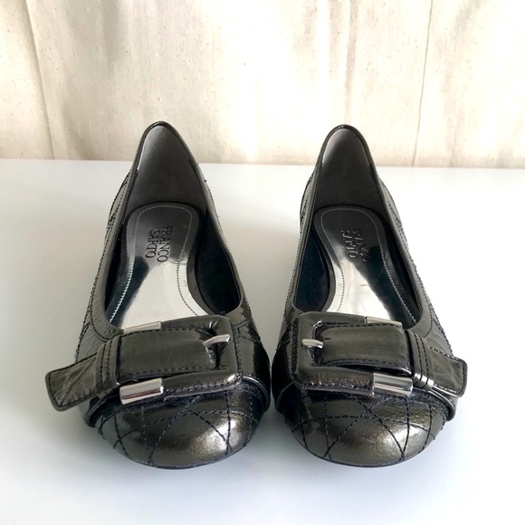 NWOB FRANCO SARTO L-Chord Ballet Flats, Olive Flats, Buckle Flats, Fall Shoes - Picture 4 of 10